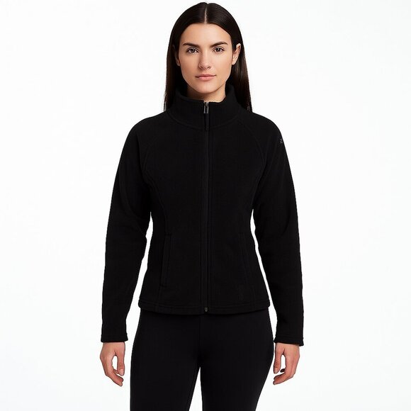 Spyder Sherpa Jacket Women Small Black Furry Full Zip Soft Lined Cozy Outerwear - Picture 1 of 16